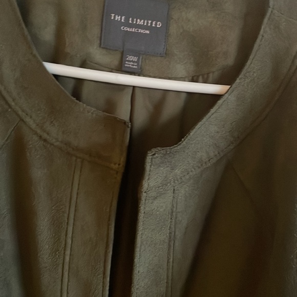 Olive Suede jacket by The Limited, Size 20W - Picture 6 of 7